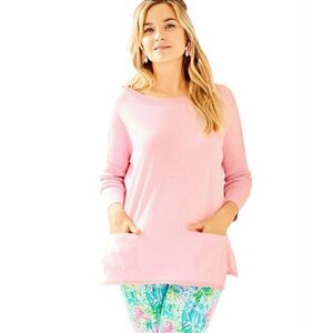 Lilly Pulitzer Cobo Pink Shimmer Tunic Sweater. Size Small.